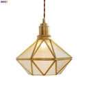 Helnys Copper Glass LED Pendant Lamp Industrial Vintage Hanging Lights