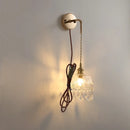 Helnys Clear Glass LED Wall Lamp Modern Crystal Home Decor Applique Murale