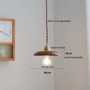 Helnys Nordic Modern Ash Walnut Wood Copper LED Pendant Lights for Home Indoor Decor