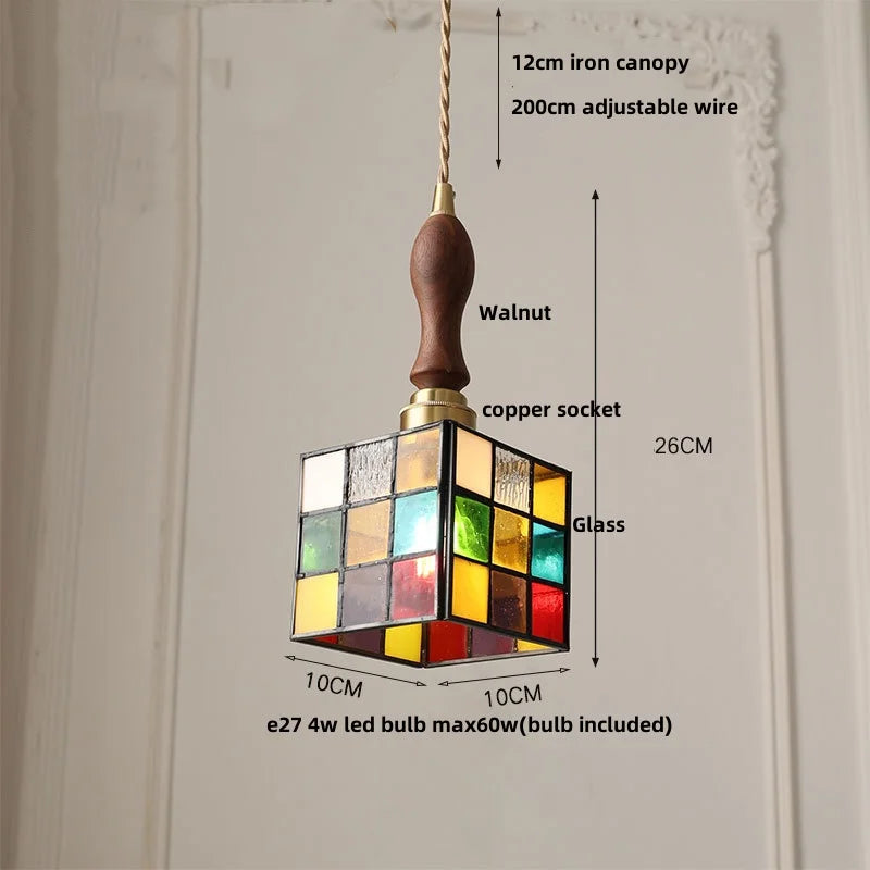 Helnys Adjustable LED Pendant Lamp with Copper Knob Switch for Dining Room