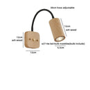 Helnys Wooden Bedside LED Wall Lamp Japan Style Home Decor Fixture