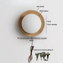 Helnys Wooden Stair LED Wall Light, Ash Wood Glass Ball Luminaria De Parede