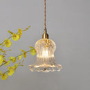 Helnys Brass LED Pendant Light Fixture Clear Glass Nordic Modern Hanging Lamp