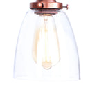 Helnys Adjustable Glass Wall Sconce Pull Chain Switch Industrial Rustic LED Fixture