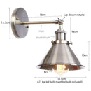 Helnys Vintage Gold Plated Iron Wall Lamp Industrial LED Loft Lighting Fixtures