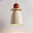 Helnys Yellow Travertine Pendant Lamp, Japanese Style Aisle Bedroom Light