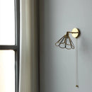 Helnys Wabi Sabi LED Wall Lamp Pull Chain Switch Clear Glass Modern Nordic Bathroom Light