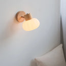 Helnys White Pumpkin LED Wall Sconce Light for Children's Bedroom & Decoration