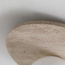 Helnys Nordic LED Ceiling Lamp White Glass Ball Yellow Travertine Ceiling Light