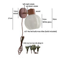 Helnys Wood Cream Glass Wall Lamp for Living Room & Bathroom