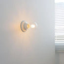 Helnys Modern Ceramic LED Wall Sconce Light for Bathroom or Bedside