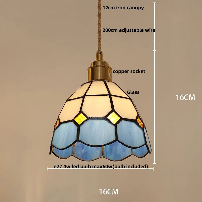 Helnys Cube LED Pendant Light Fixture Glass Nordic Modern Hang Lamp