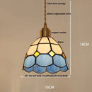 Helnys Tiffany Conch Glass LED Pendant Light for Reading and Dining