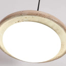 Helnys Yellow Travertine Circular LED Pendant Lamp for Bedroom and Living Room