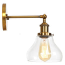 Helnys Glass Gold LED Wall Sconces Iron Loft Retro Home Decor Bedroom Lamp
