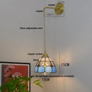 Helnys Vintage Glass Brass LED Wall Sconce Switched Vanity Light