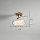 Helnys LED Ceiling Lights for Home Bedroom Living Room Balcony - Green Glass Copper