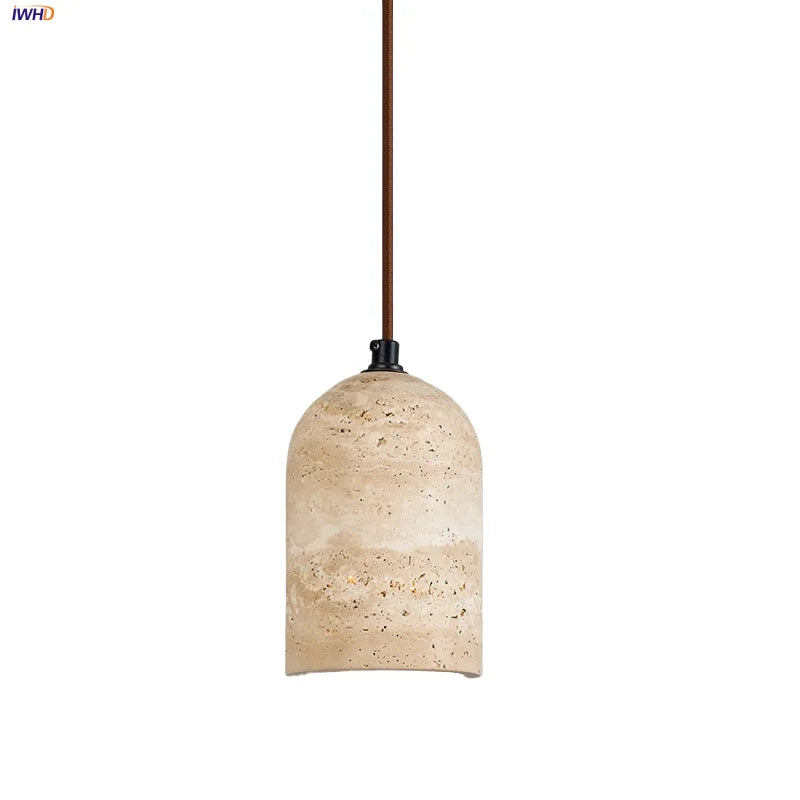 Helnys Yellow Travertine LED Pendant Lights - Nordic Modern Hang Lamp
