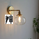 Helnys Glass Ball Wall Sconce Modern Nordic Lighting for Bedroom and Bathroom