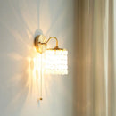 Helnys Conch Copper LED Wall Light Fixture with Pull Chain Switch