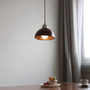 Helnys Walnut Wood Hanging Lamp with Ceramic Socket, Industrial Vintage LED Pendant Light