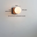 Helnys LED Walnut Wood Wall Lamp for Home and Living Room