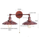 Helnys Vintage LED Wall Lamp Iron Industrial Style Loft Wandlamp