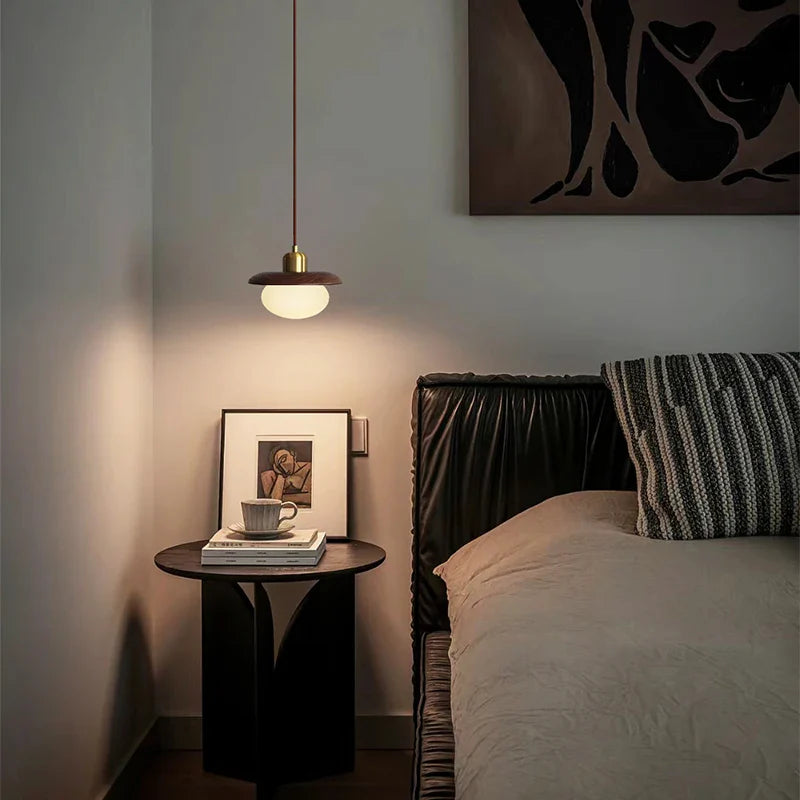 Helnys White Glass LED Pendant Lamp - Nordic Modern Living Room Decor
