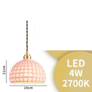 Helnys Bule Ceramic LED Pendant Lamp Modern Nordic Hanging Light for Bedroom Restaurant