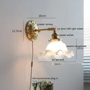 Helnys Clear Shell Glass LED Wall Sconce Up Down Light Europe Style Copper Wandlamp