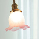 Helnys Pink Glass LED Swing Arm Wall Sconce
