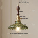 Helnys Orange Glass LED Pendant Lights, Nordic Modern Hanging Lamp