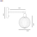 Helnys Glass Ball Wall Sconce Modern Nordic Lighting for Bedroom and Bathroom