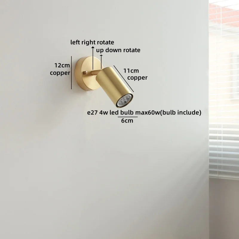 Helnys Nordic LED Wall Lamps Bedroom Simple Interior Lighting Wood Switch Mirror Light