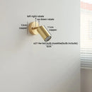 Helnys LED Wall Lights Walnut Ash Wood Gold Vintage Brass Living Room Bedroom Lamp