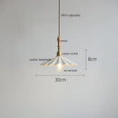 Helnys Copper Ceramic LED Pendant Lamp with Wood Handle