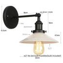 Helnys White LED Wall Lights - Industrial Style Bedside Lamp