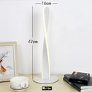 Helnys Modern White Long Line Floor Lamp for Living Room, Bedroom, and Study