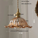 Helnys Nordic Glass Copper LED Pendant Light Fixture Modern Hang Lamp