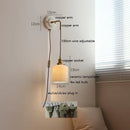 Helnys Ceramic LED Wall Sconce with Adjustable Copper Arm - Nordic Modern Style