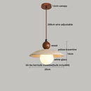 Helnys Wood Stone Hanging Lamp Adjustable LED Pendant Light Fixture
