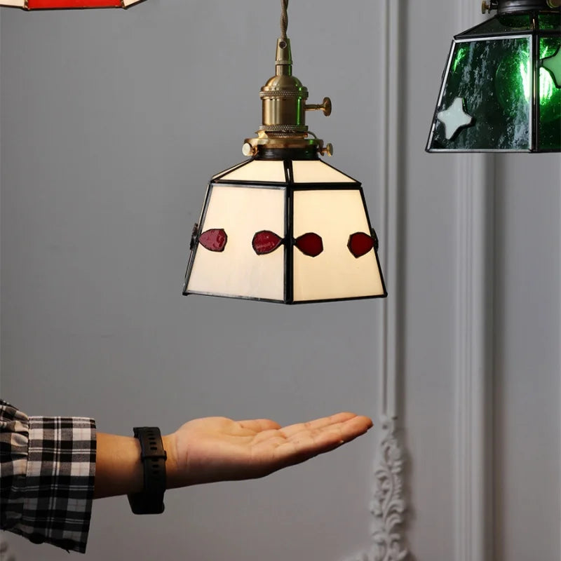 Helnys Wood LED Pendant Lights Glass Vintage Loft Kitchen Fixtures