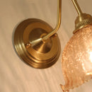 Helnys Amber Flower Glass Wall Sconce LED Light Fixture for Living Room and Bathroom