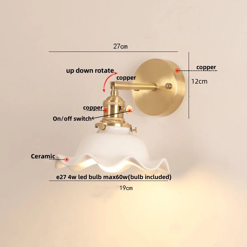 Helnys Adjustable LED Wall Sconce Lamp - Nordic Modern Design
