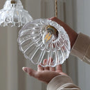 Helnys Flower Glass LED Pendant Lamp Copper Socket Hanging Light