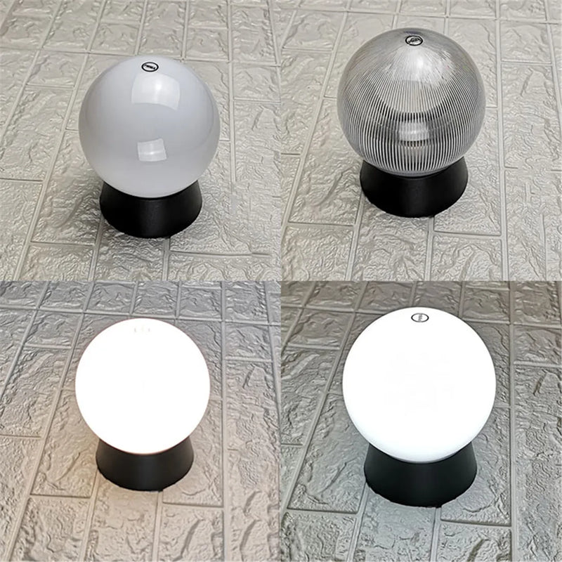 Helnys Outdoor Post Lamp with Black Globe Shade for Yard and Porch Lighting