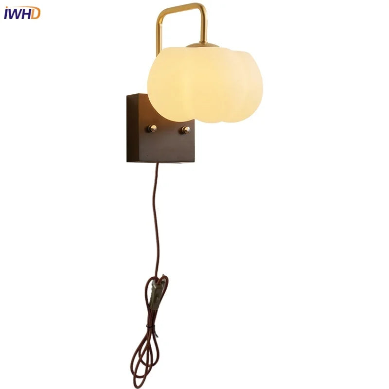 Helnys Nordic Walnut Wood LED Wall Lamp Luminaire
