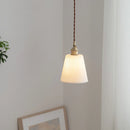 Helnys Nordic Ceramic Copper LED Pendant Lamp for Bedroom Dining Living Room