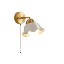 Helnys Copper LED Wall Light Fixture with Pull Chain Switch for Reading and Dining Room