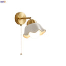 Helnys Copper LED Wall Light Fixture with Pull Chain Switch